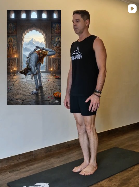 Marcio, professor de yoga no estúdio Yoga du Ville, Tijuca